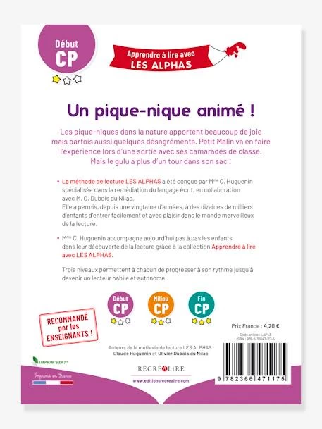 Apprendre à Lire Avec Les Alphas - Un Pique-nique Animé ! RÉCRÉALIRE Violet - Recrealire – Image 4