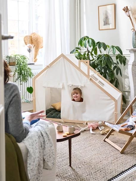 Cabane En Tissu Et Bois FSC® Multicolore - Vertbaudet – Image 4