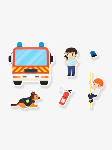 Cahier D'activités Mes Premiers Autocollants - Mes 500 Autocollants Police Et Pompiers AUZOU Jaune - Auzou – Image 3