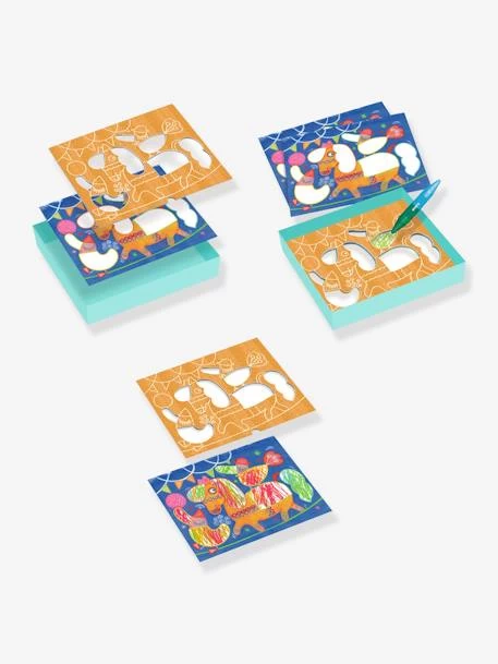 Coloriage Pour Les Petits Funambule Et Balles DJECO Bleu - Djeco – Image 4