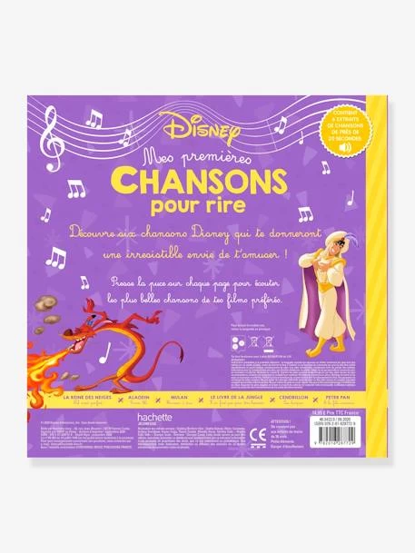 Disney - Livre Sonore Mes Premières Chansons Pour Rire - HACHETTE JEUNESSE Blanc - Hachette – Image 3