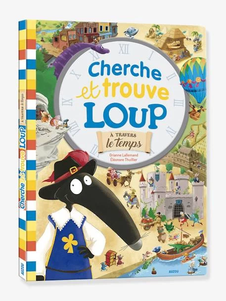 Livre D'activités Cherche Et Trouve Du Loup - A Travers Le Temps - AUZOU Blanc - Auzou