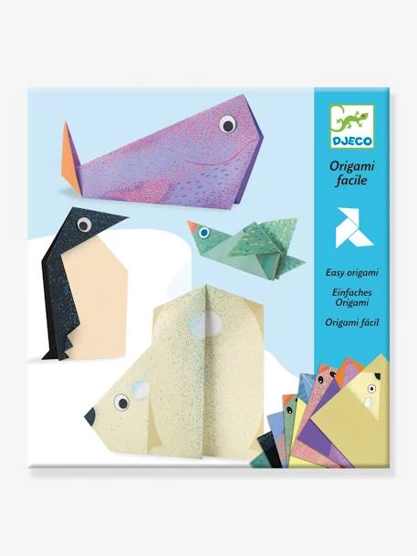 Origami Facile - Les Animaux Polaires DJECO Bleu - Djeco