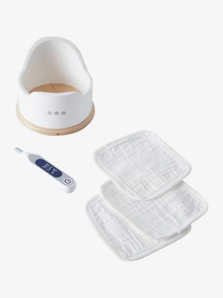 Set Accessoires Hygiène Poupon En Bois FSC® Blanc - Vertbaudet – Image 4